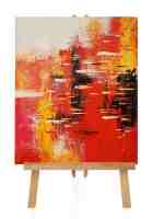 rotes Acrylgemälde
