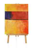 orange rotes Acrylgemälde