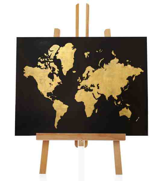 Acrylbild „Weltkarte“