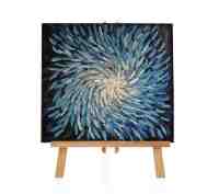 blaues Acrylgemälde