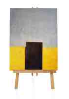 blau gelbes Acrylbild