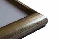 Stilvoller Holzbilderrahmen Mattgold Schwarzpoliment