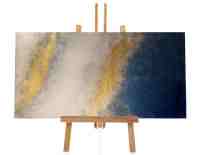 handgemaltes abstraktes Bild blau